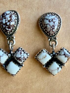 Wild Horse Dangle Earrings Stamped 925 Sterling Silver- Women Jewelry